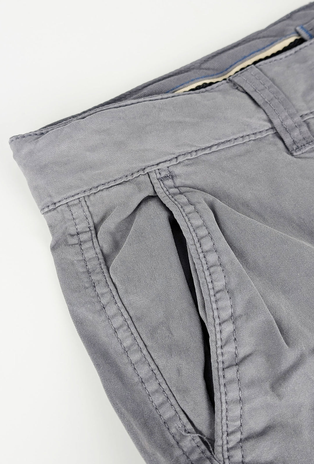 Pantalone uomo elasticizzato con tasconi cargo cotone leggero - GRIGIO