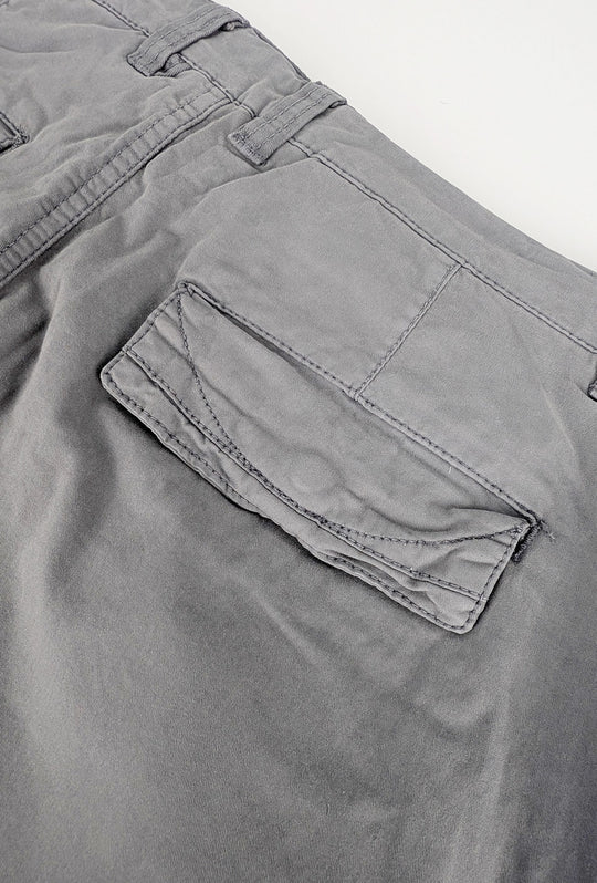 Pantalone uomo elasticizzato con tasconi cargo cotone leggero - GRIGIO