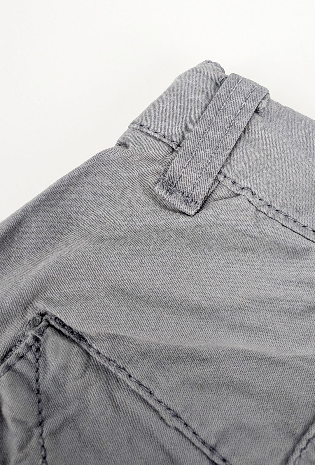 Pantalone uomo elasticizzato con tasconi cargo cotone leggero - GRIGIO