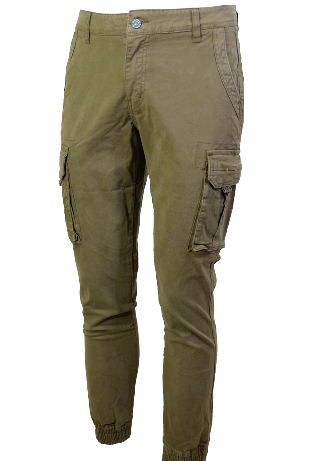 Pantalone Uomo Cargo Dresserd Pantaloni lunghi Gamba Stretta Con Polsino Pantalone Autunno Inverno - BEIGE SCURO