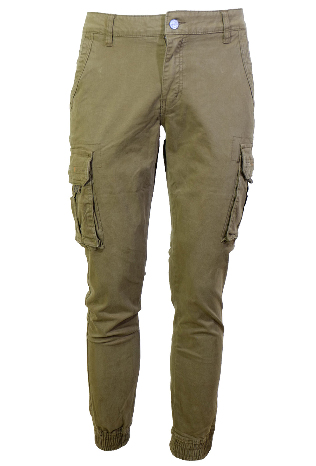 Pantalone Uomo Cargo Dresserd Pantaloni lunghi Gamba Stretta Con Polsino Pantalone Autunno Inverno - BEIGE SCURO
