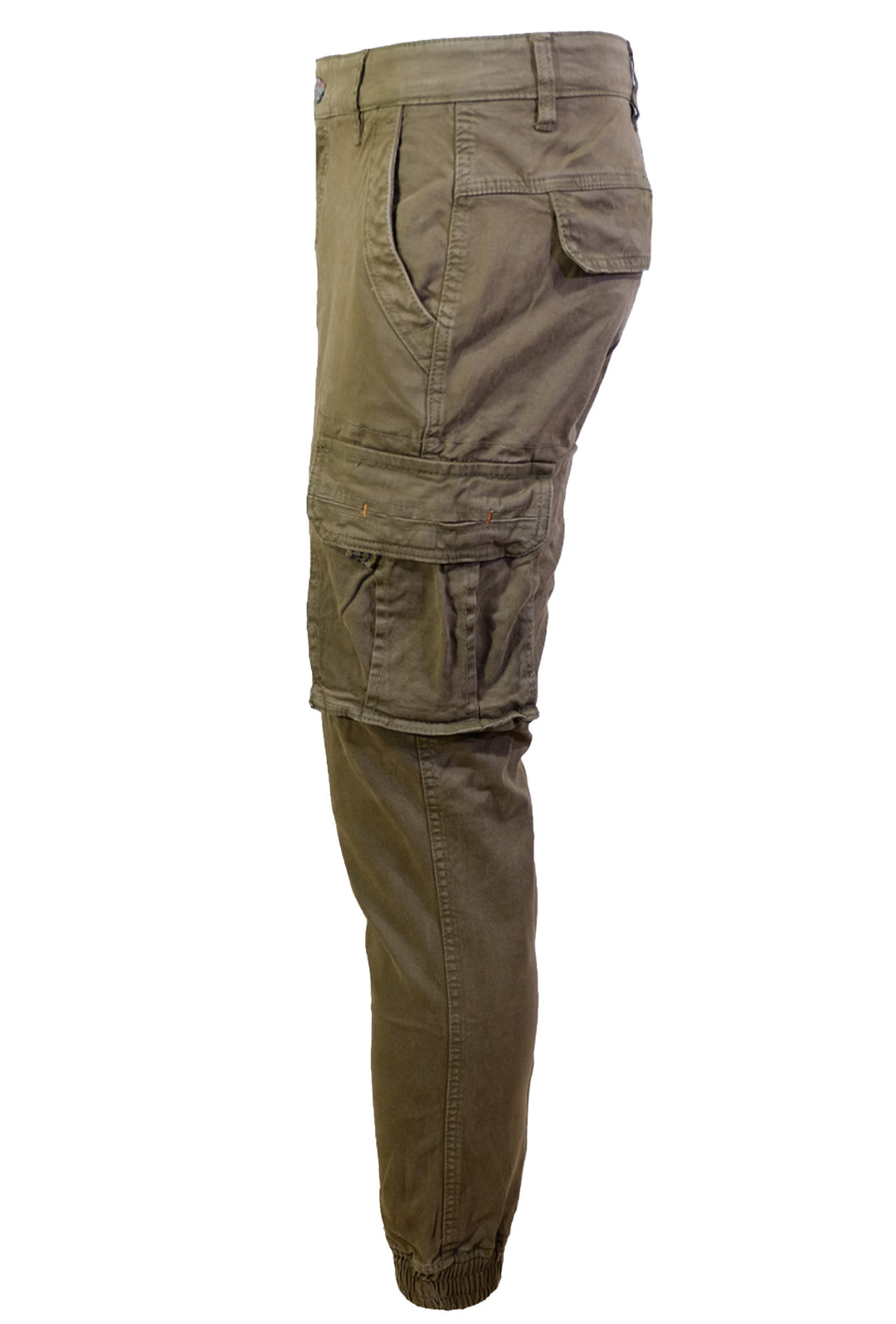 Pantalone Uomo Cargo Dresserd Pantaloni lunghi Gamba Stretta Con Polsino Pantalone Autunno Inverno - MARRONE