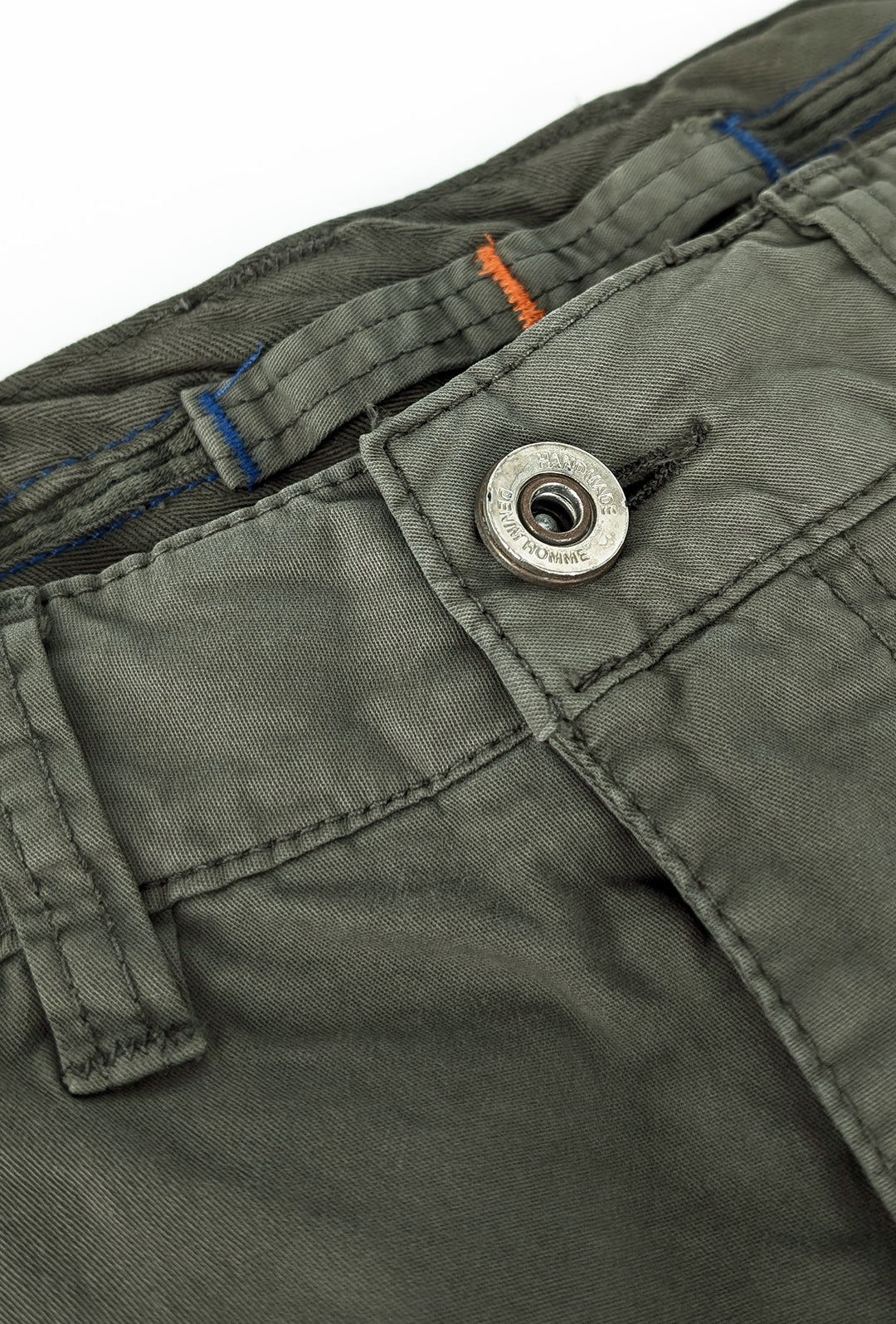 Pantalone uomo elasticizzato con tasconi cargo cotone leggero - VERDE MILITARE
