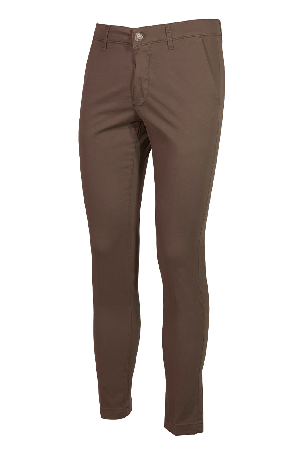 Pantalone Uomo Cotone Leggero Made in Italy Slim Fit Gamba stretta, Pantaloni uomo Dresserd - MARRONE