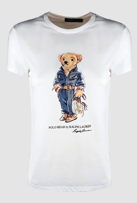 T-Shirt donna RALPH LAUREN Polo Bear - BIANCO