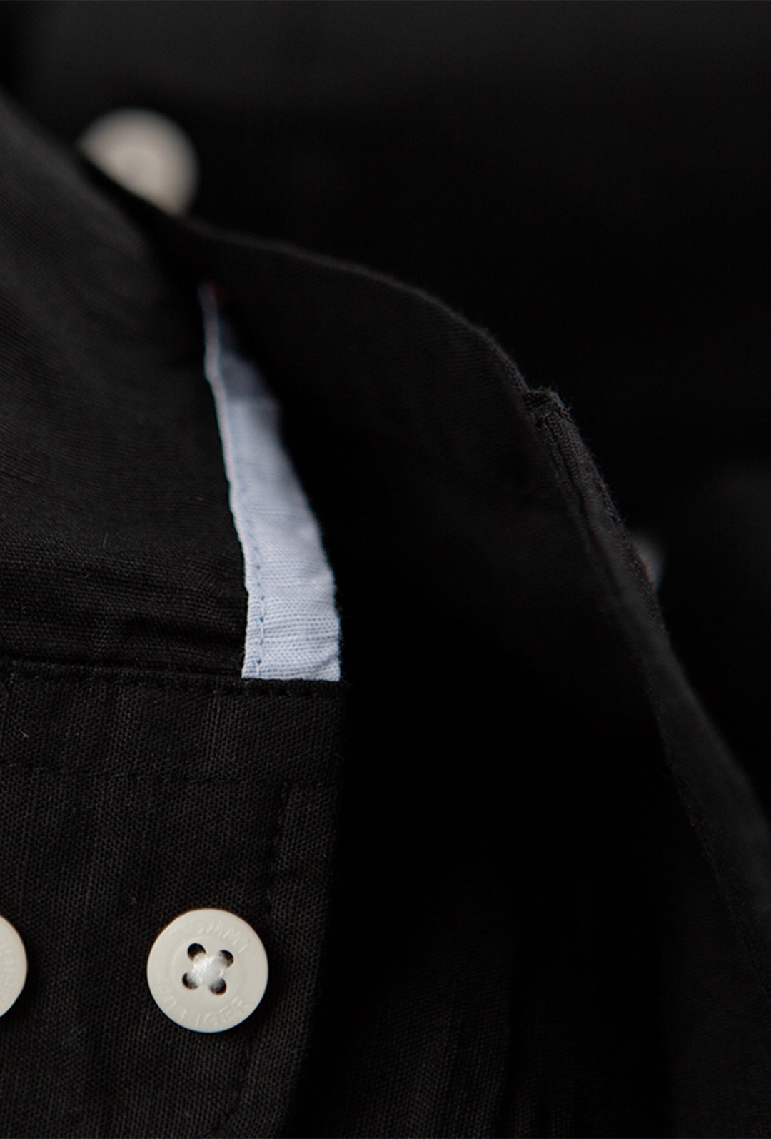 Camicia Uomo Tommy Hilfiger Lino Camicie Manica Lunga Button Down