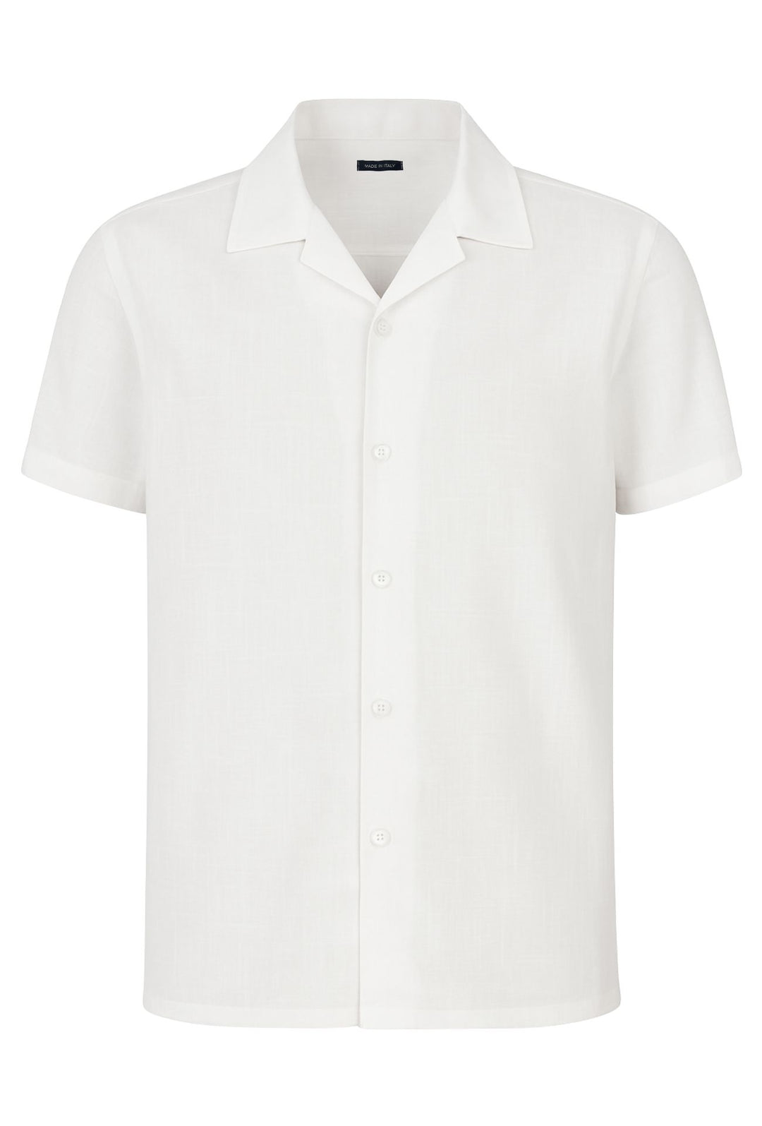 Camicia Uomo Mezza manica Dresserd Lino Viscosa - BIANCO