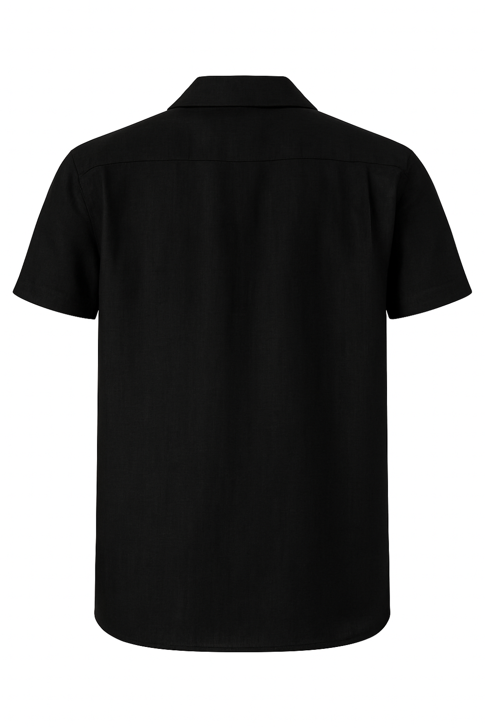 Camicia Uomo Mezza manica Dresserd Lino Viscosa - NERO