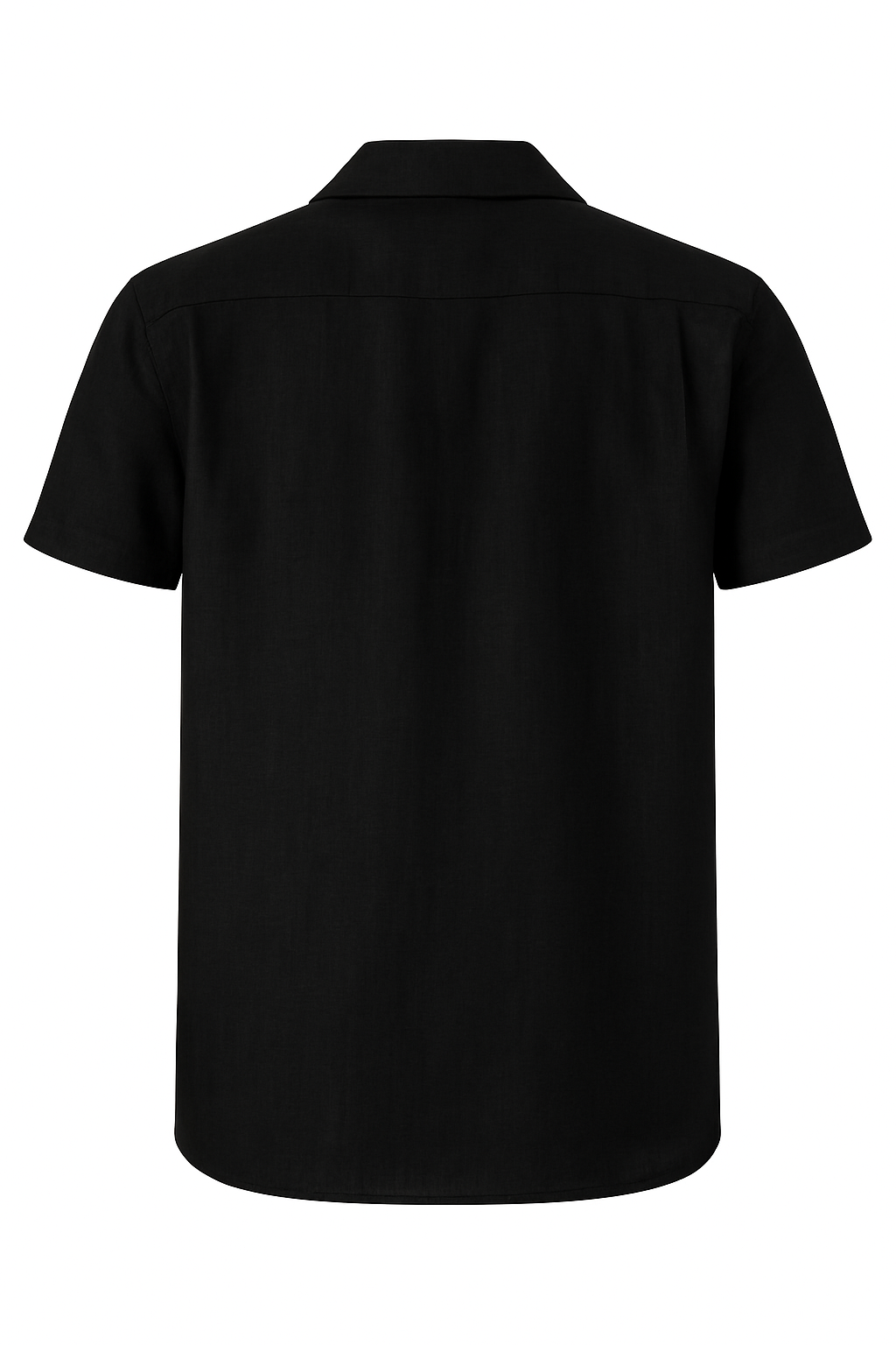 Camicia Uomo Mezza manica Dresserd Lino Viscosa - NERO