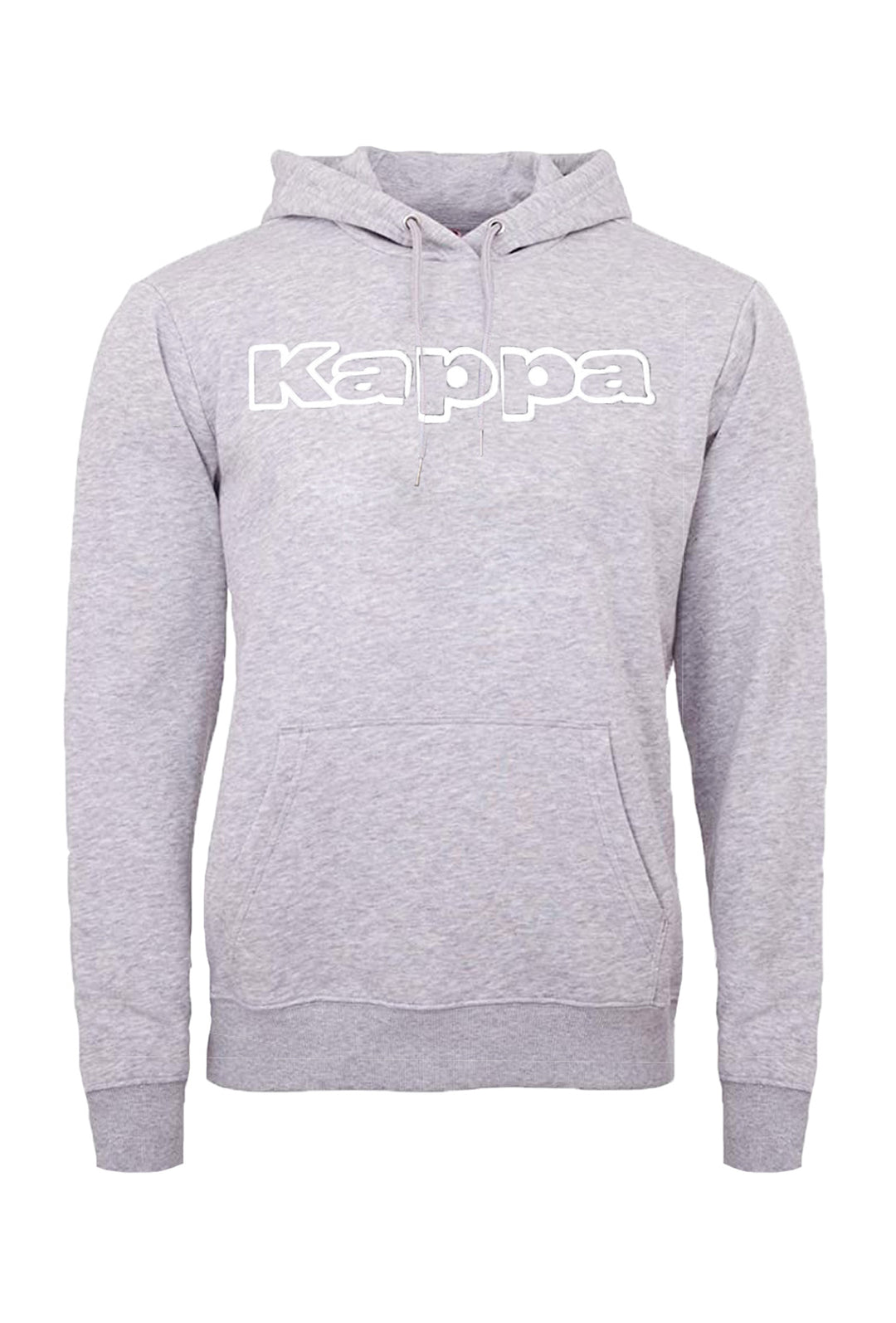 Felpa Uomo KAPPA Cotone Garzato Felpe Chiuse Invernali con cappuccio Logo Dafers Man - GRIGIO