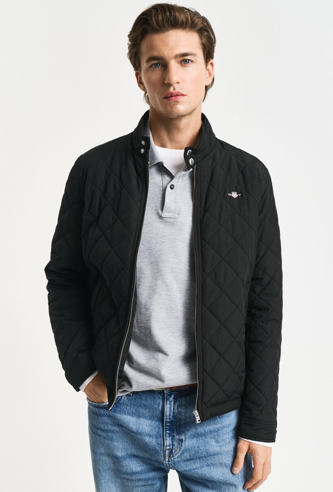 Giubbotto uomo GANT giacca trapuntata slim fit - NERO