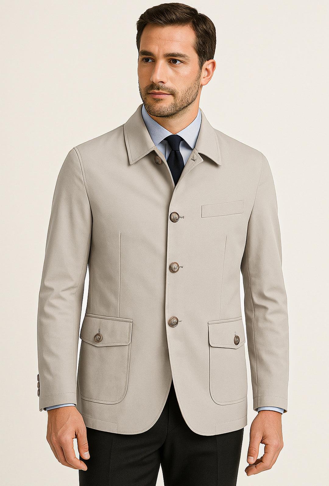 Giacca Giubbino Uomo Dresserd Giubbotto leggero - BEIGE
