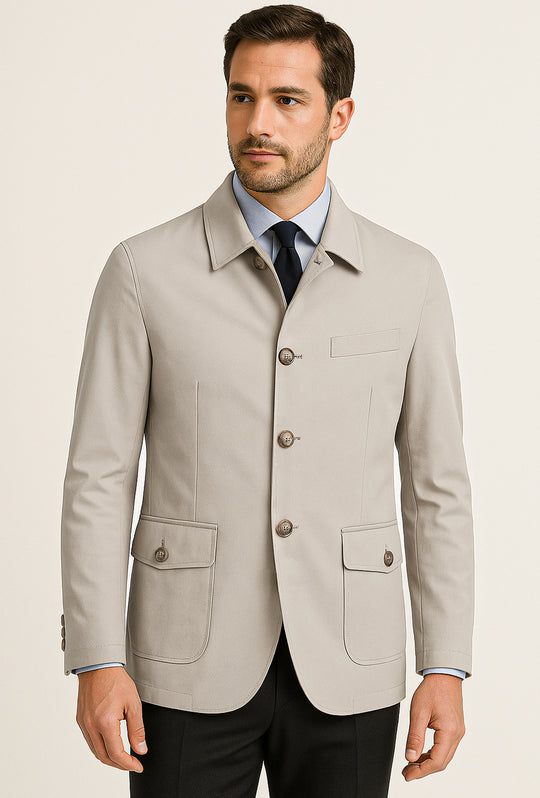 Giacca Giubbino Uomo Dresserd Giubbotto leggero - BEIGE