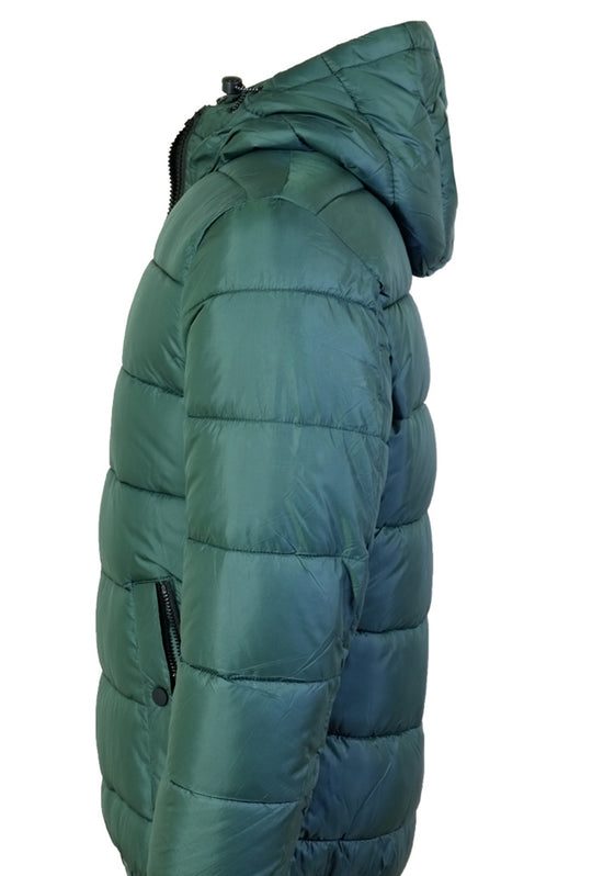 Giubbotto Uomo Dresserd Double Face Giubbino con Cappuccio - VERDE