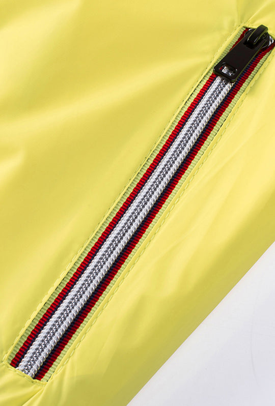 Giubbotto Uomo Leggero Slim Fit con Cappuccio e cerniera colorata Giubbotti Dresserd Moda - GIALLO