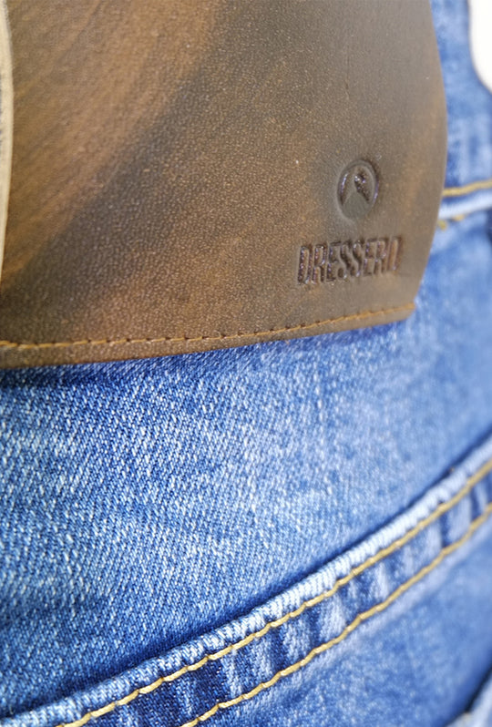 Jeans Uomo Dresserd Modello Elasticizzato Con Chiusura Bottoni Slim Fit Gampa Stretta Pantaloni Lunghi