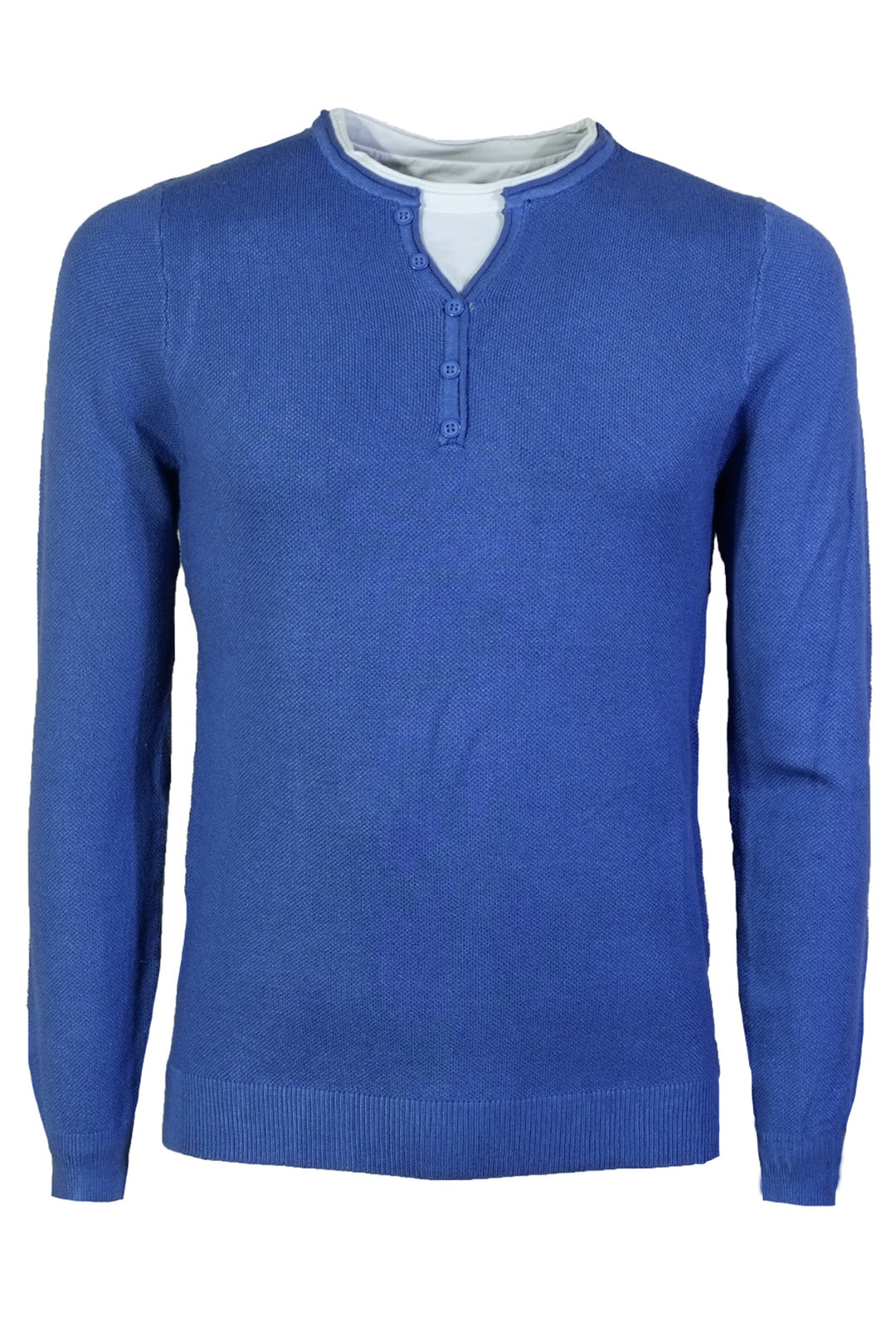 Maglia Uomo Manica lunga Maglioncino serafino trama lavorata Maglie invernali Dresserd - AVIO