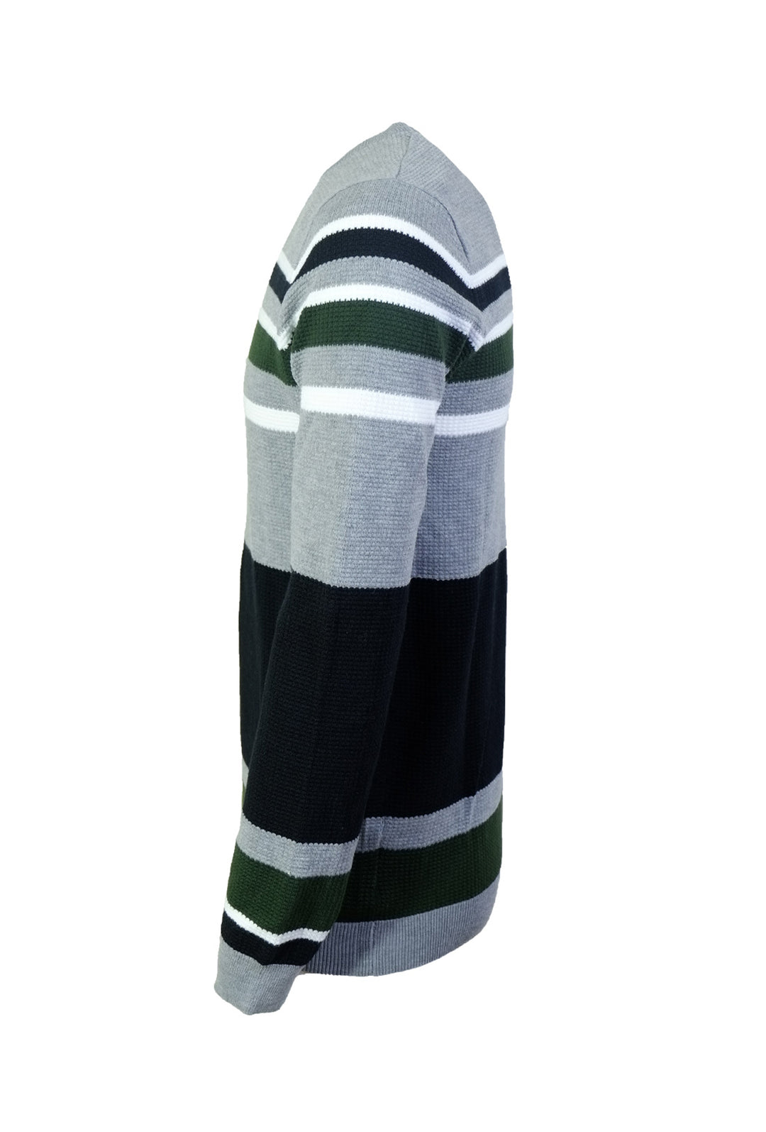 Maglia Uomo Manica lunga maglione rigato maglia Girocollo Invernale Dresserd - VERDE
