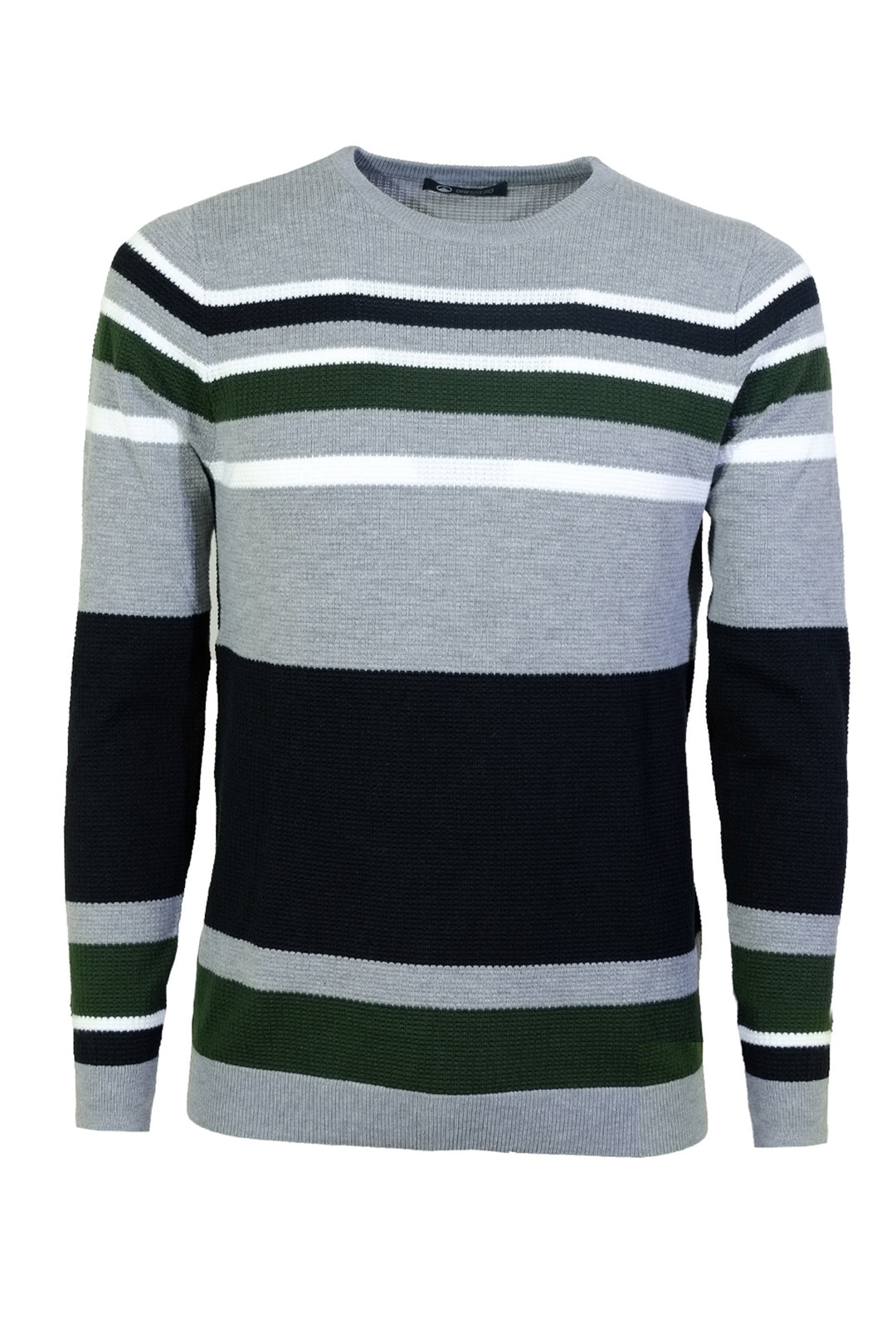 Maglia Uomo Manica lunga maglione rigato maglia Girocollo Invernale Dresserd - VERDE