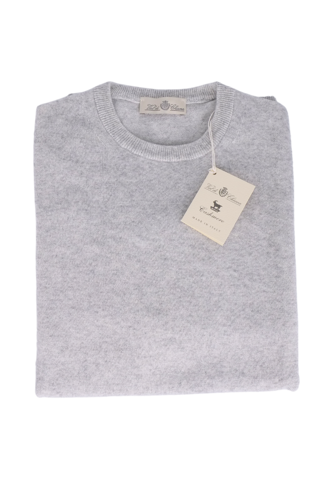 Maglioncino uomo misto Cashmere Lana Made in Italy - GRIGIO CHIARO