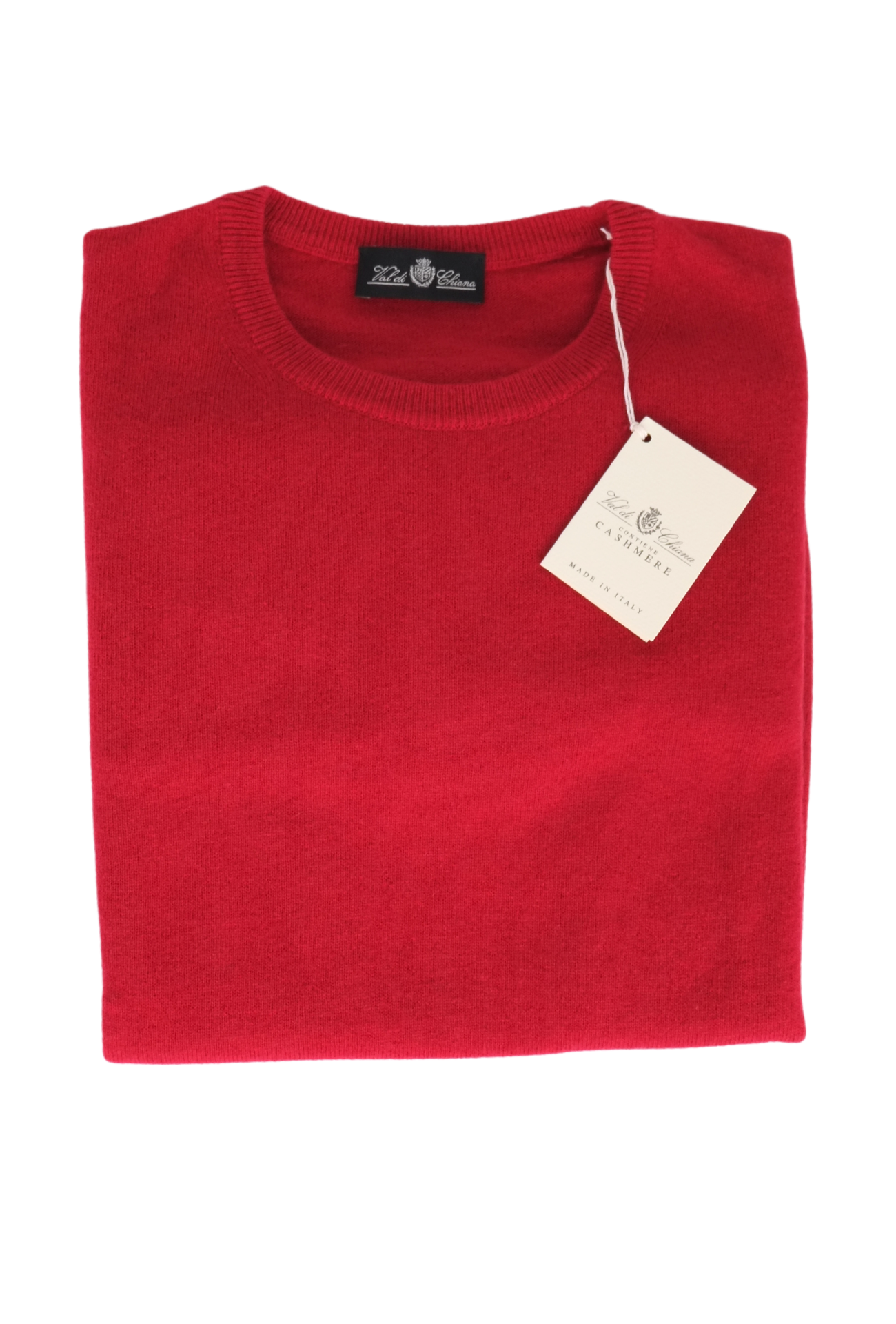 Maglione Uomo Girocollo Classico In Tessuto Morbito - Rosso Vinaccia, Taglia L - Maglia Leggera Con Bordi A Costine
