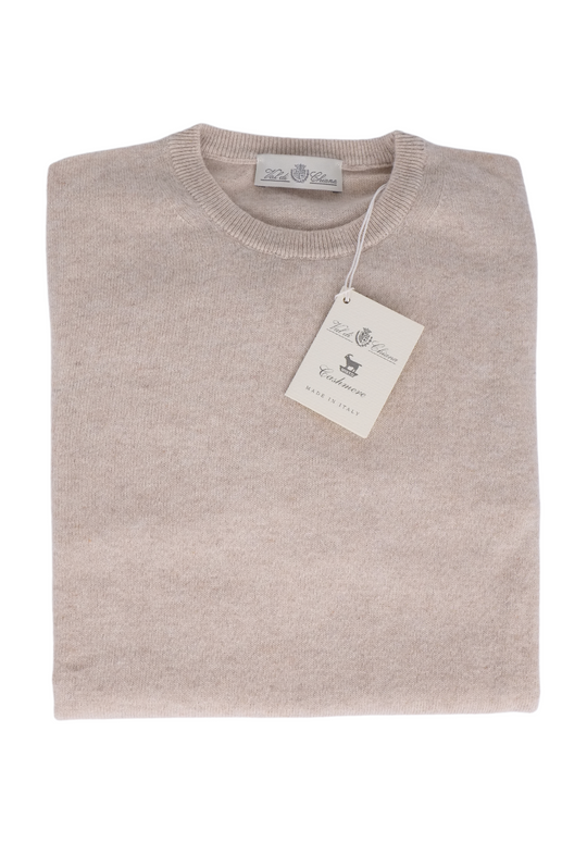 Maglioncino uomo misto Cashmere Lana Made in Italy - BEIGE