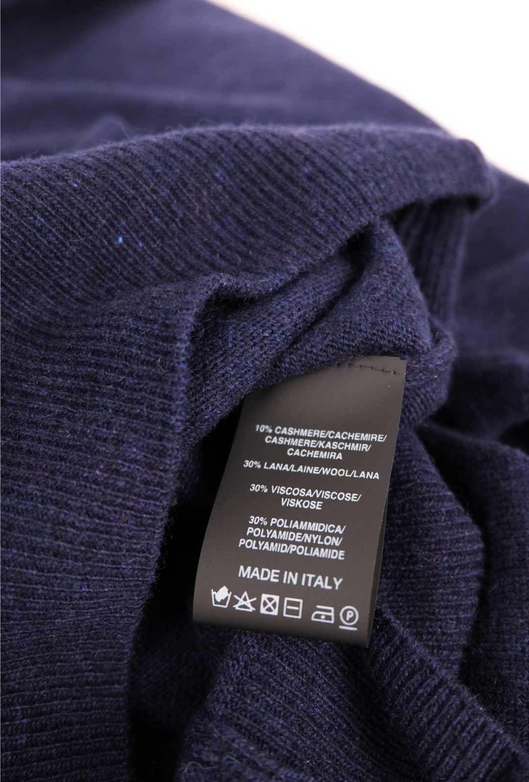 Maglioncino uomo misto Cashmere Lana Made in Italy - BLU