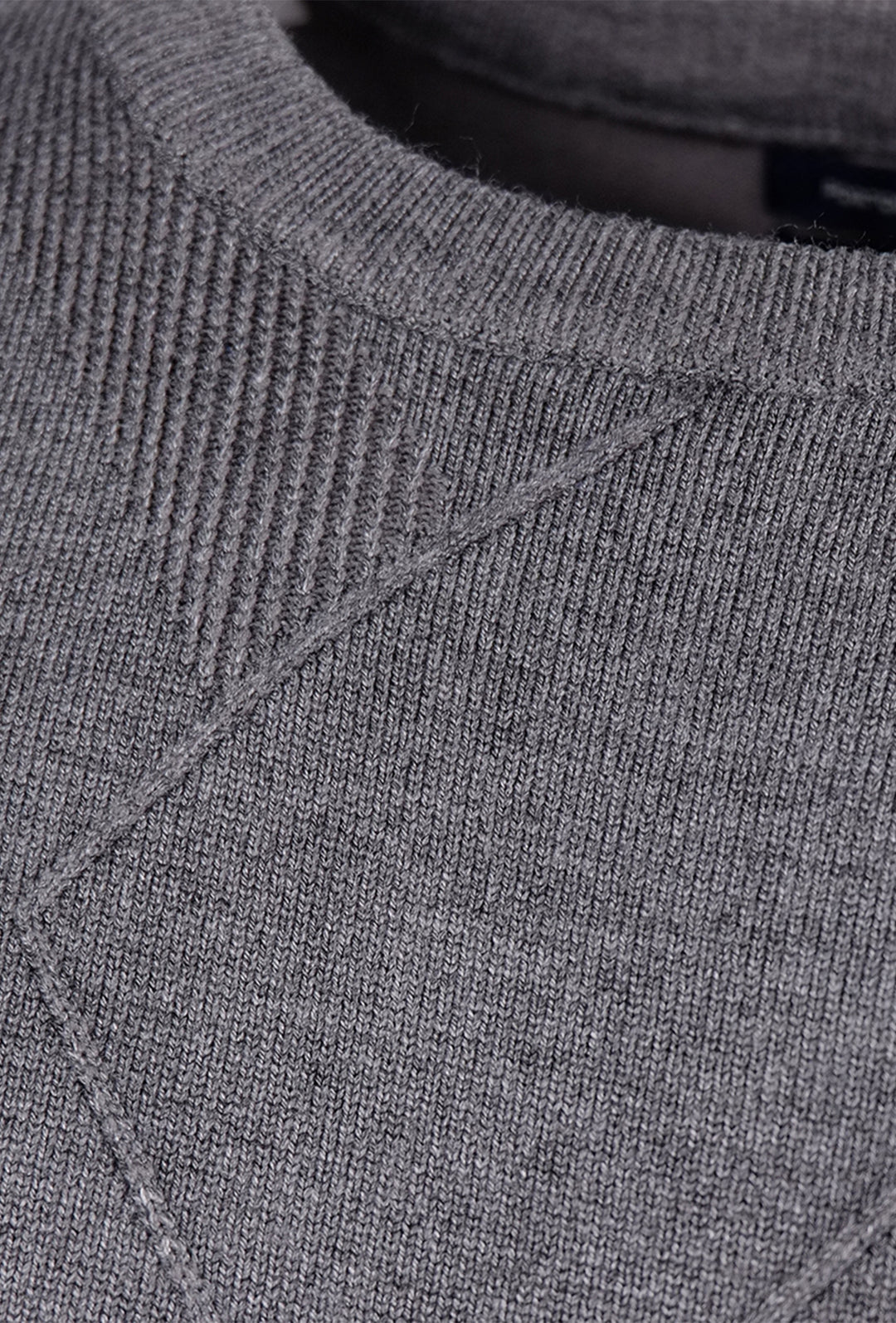 Maglione Uomo Viscosa Pesante Trama lavorata Maglia manica lunga girocollo Dresserd - GRIGIO