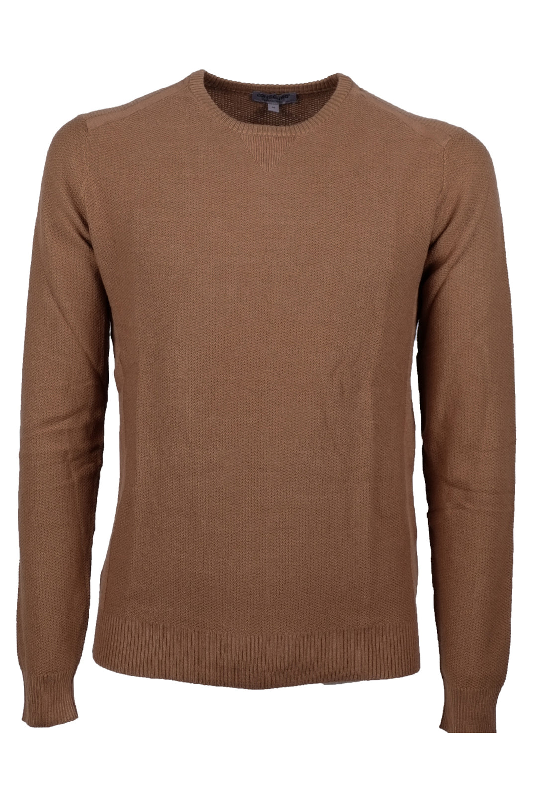 Maglioncino Uomo in Viscosa Maglia girocollo trama lavorata Dresserd - CAMMELLO