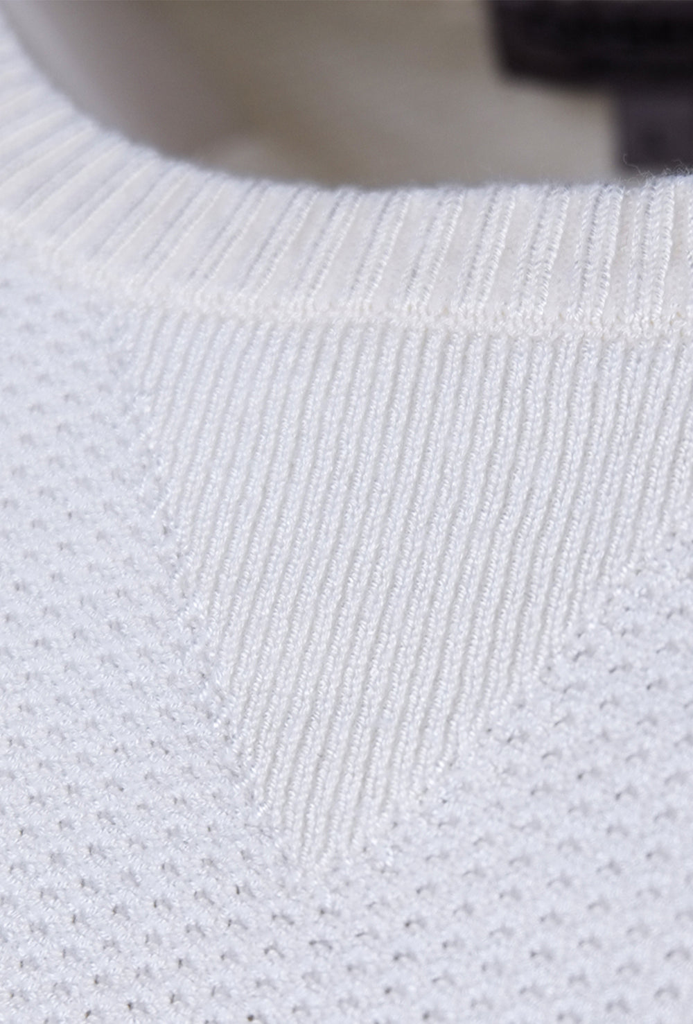 Maglioncino Uomo in Viscosa Maglia girocollo trama lavorata Dresserd - BIANCO