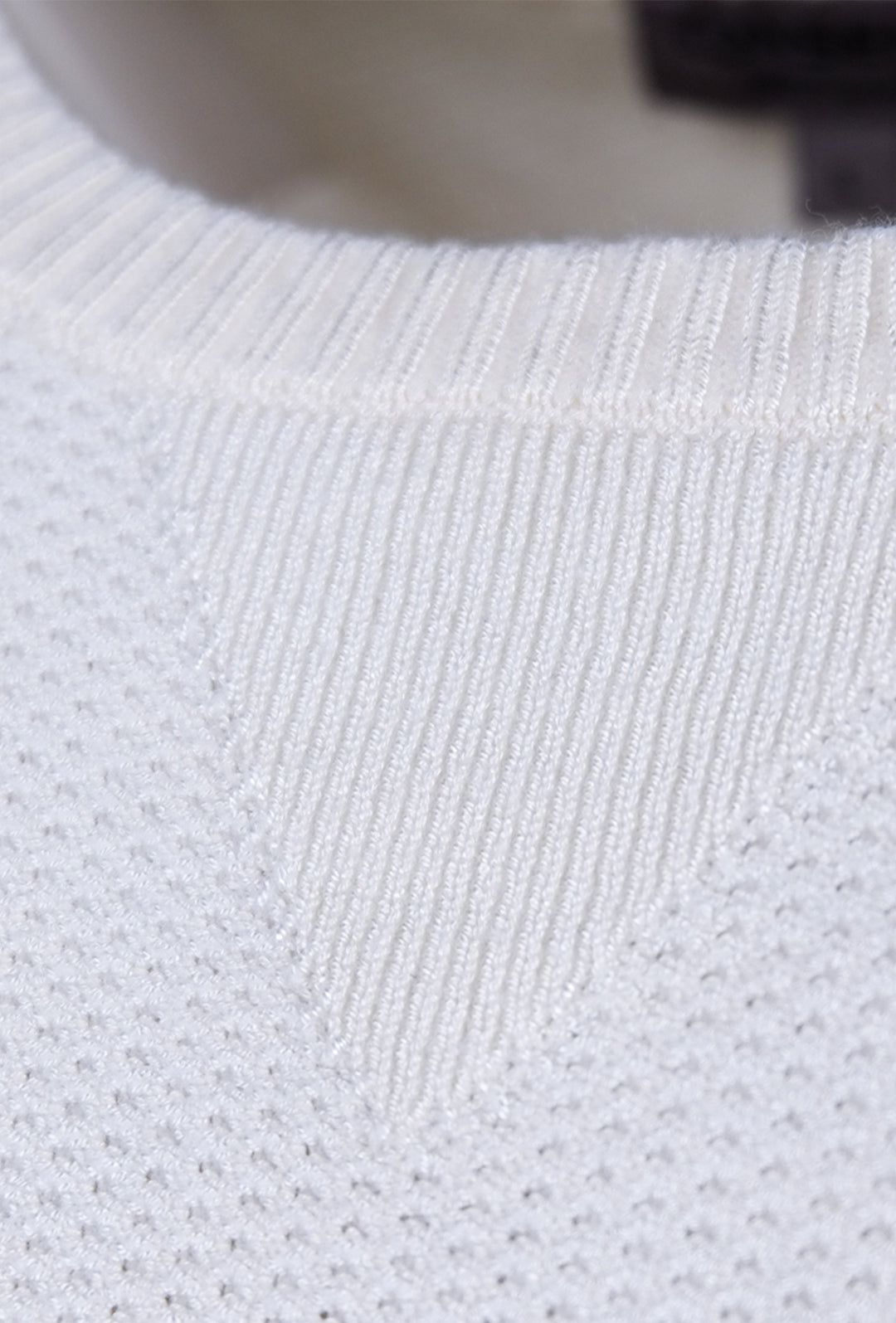 Maglioncino Uomo in Viscosa Maglia girocollo trama lavorata Dresserd - BIANCO