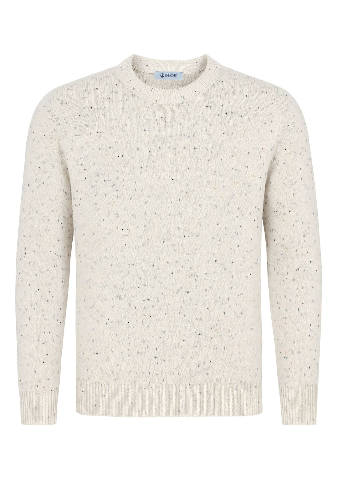 Maglione uomo dresserd in lana mélange girocollo invernale - PANNA