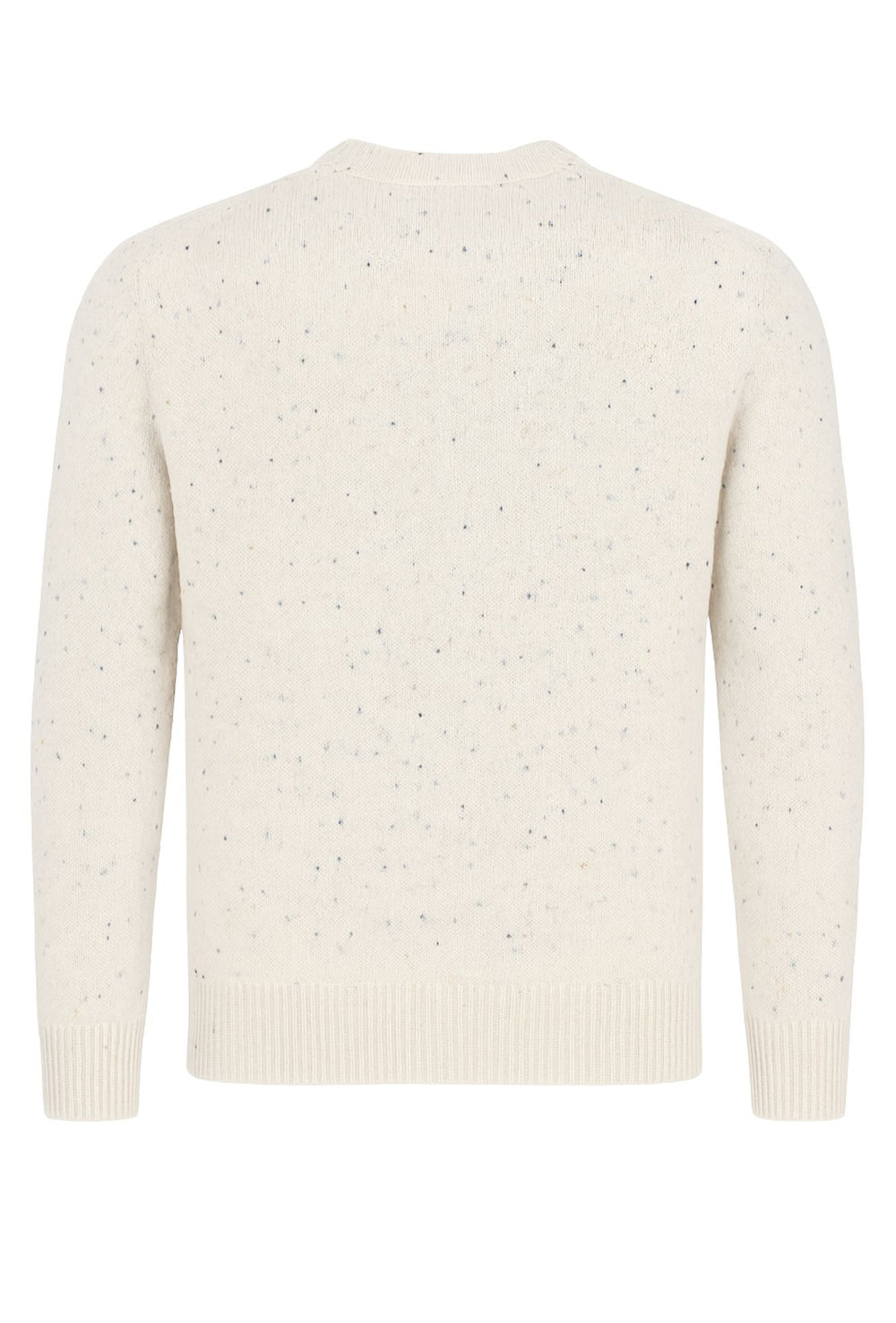 Maglione uomo dresserd in lana mélange girocollo invernale - PANNA