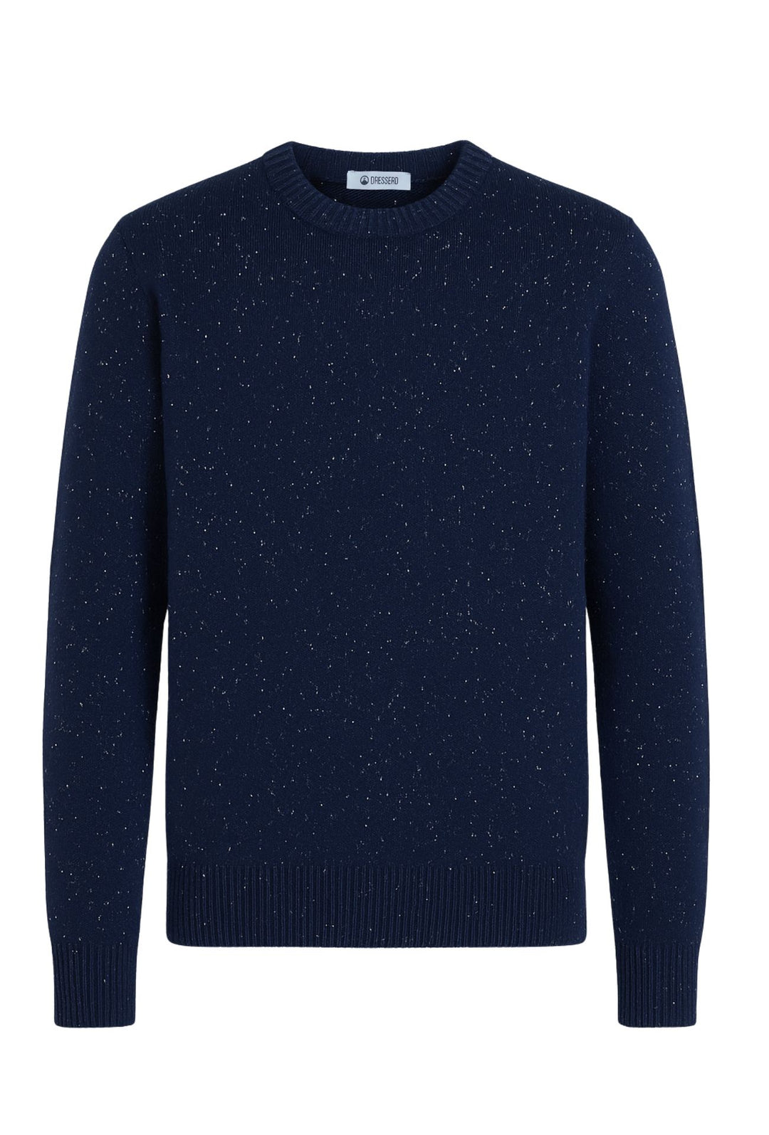 Maglione uomo dresserd in lana mélange girocollo invernale - BLU