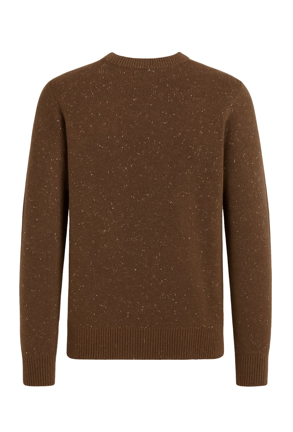 Maglione uomo dresserd in lana mélange girocollo invernale - MARRONE