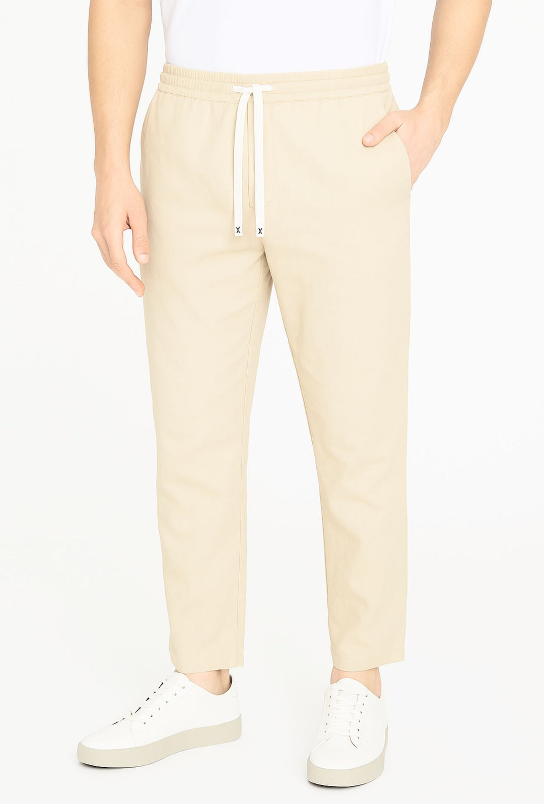 Pantalone Uomo in Lino e Cotone Pantalaccio - BEIGE