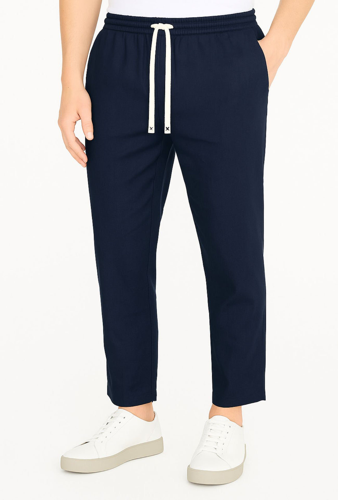 Pantalone Uomo in Lino e Cotone Pantalaccio - BLU