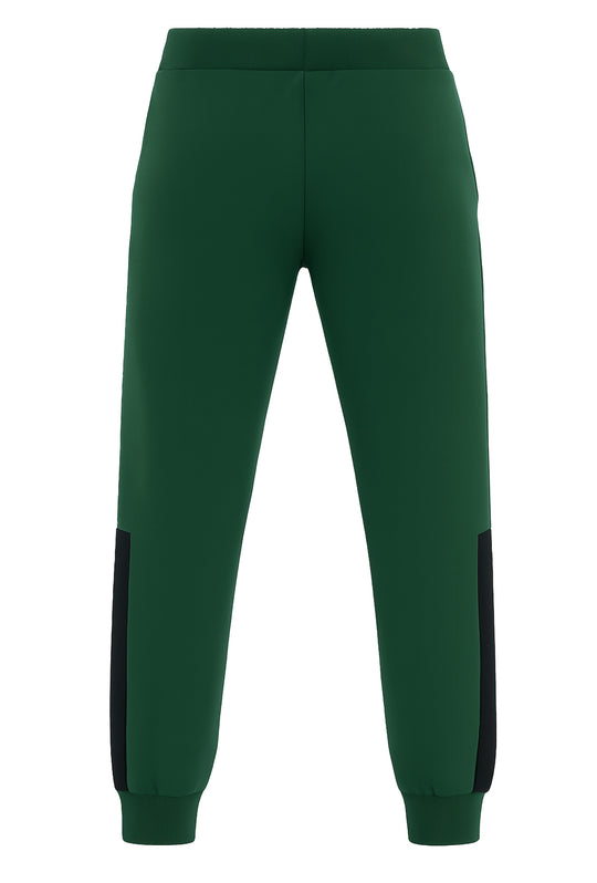 Pantaloni Tuta uomo con banda a contrasto fitness dresserd - VERDE