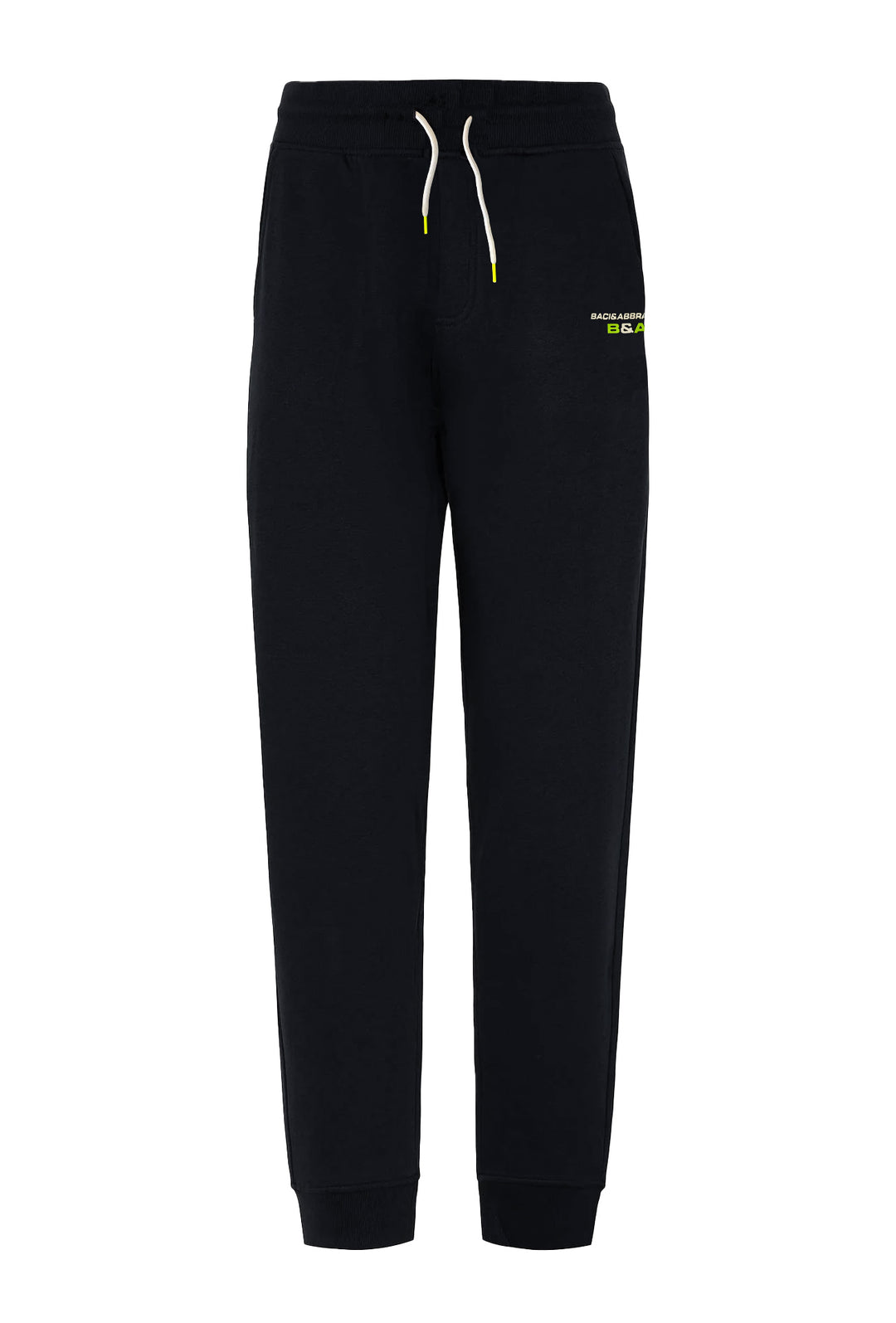 Pantalone tuta Baci & Abbracci in cotone leggero pantalone di felpa con polsino - NERO