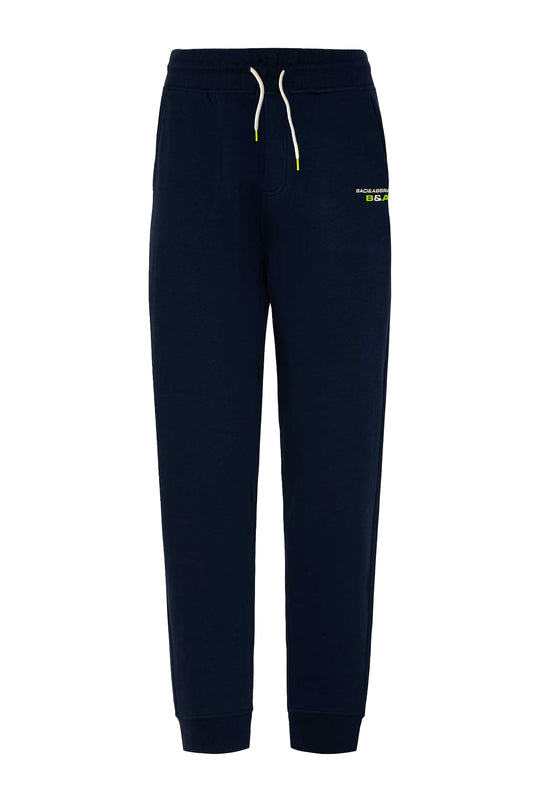 Pantalone tuta Baci & Abbracci in cotone leggero pantalone di felpa con polsino - BLU