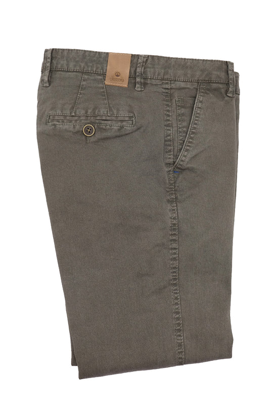 Pantalone Uomo Cotone Invernale Microstampato Tasca America Pantaloni Gamba stretta Dresserd - BEIGE SCURO