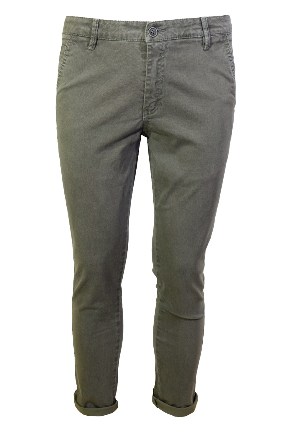 Pantalone Uomo Cotone Invernale Microstampato Tasca America Pantaloni Gamba stretta Dresserd - BEIGE SCURO