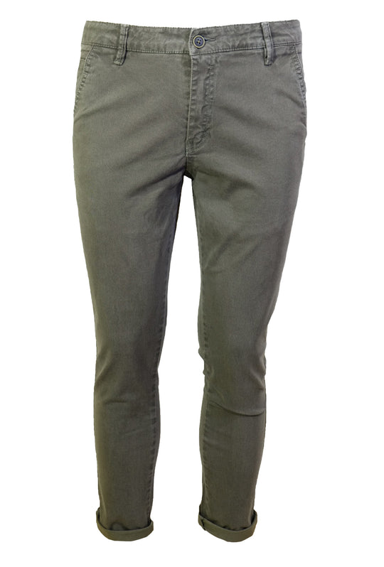 Pantalone Uomo Cotone Invernale Microstampato Tasca America Pantaloni Gamba stretta Dresserd - BEIGE SCURO