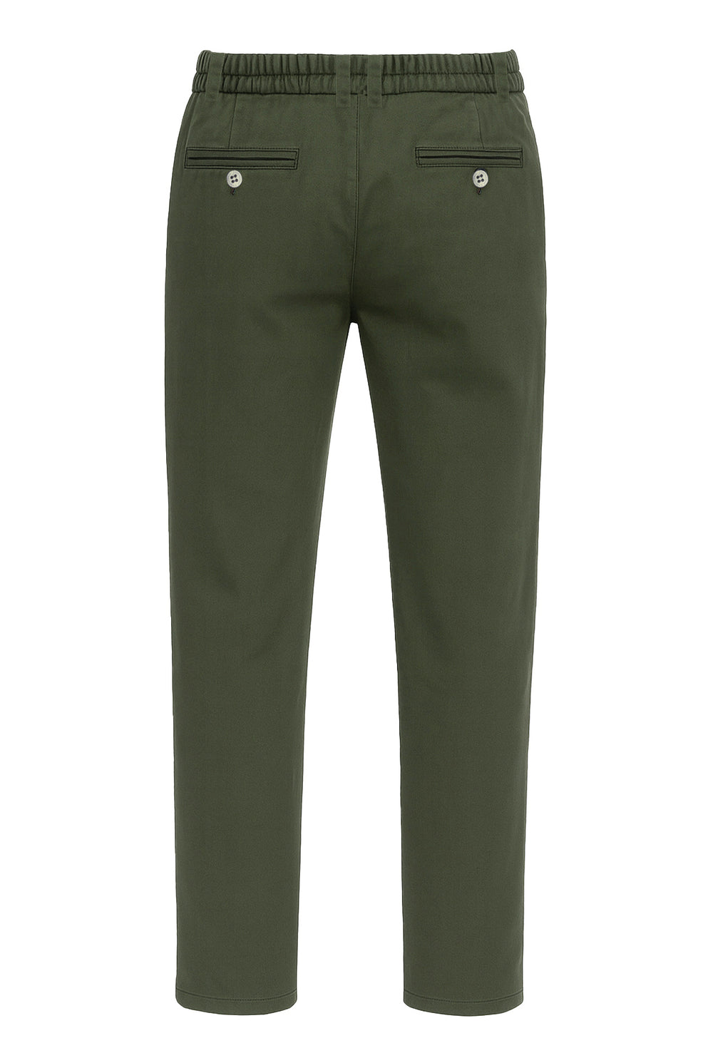 Pantalone uomo PORTOCERVO caldo cotone con elastico in vita - VERDE MILITARE