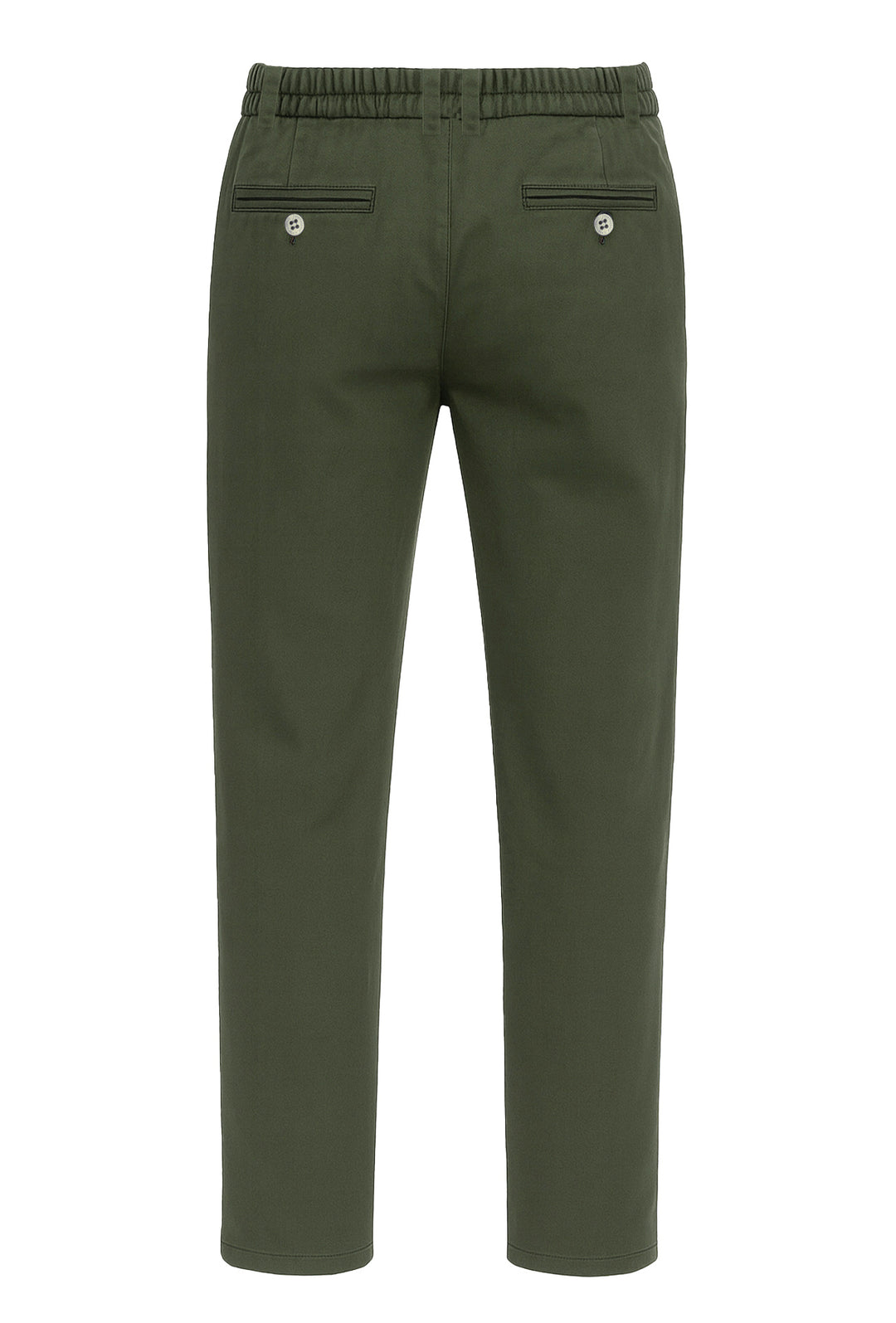 Pantalone uomo PORTOCERVO caldo cotone con elastico in vita - VERDE MILITARE