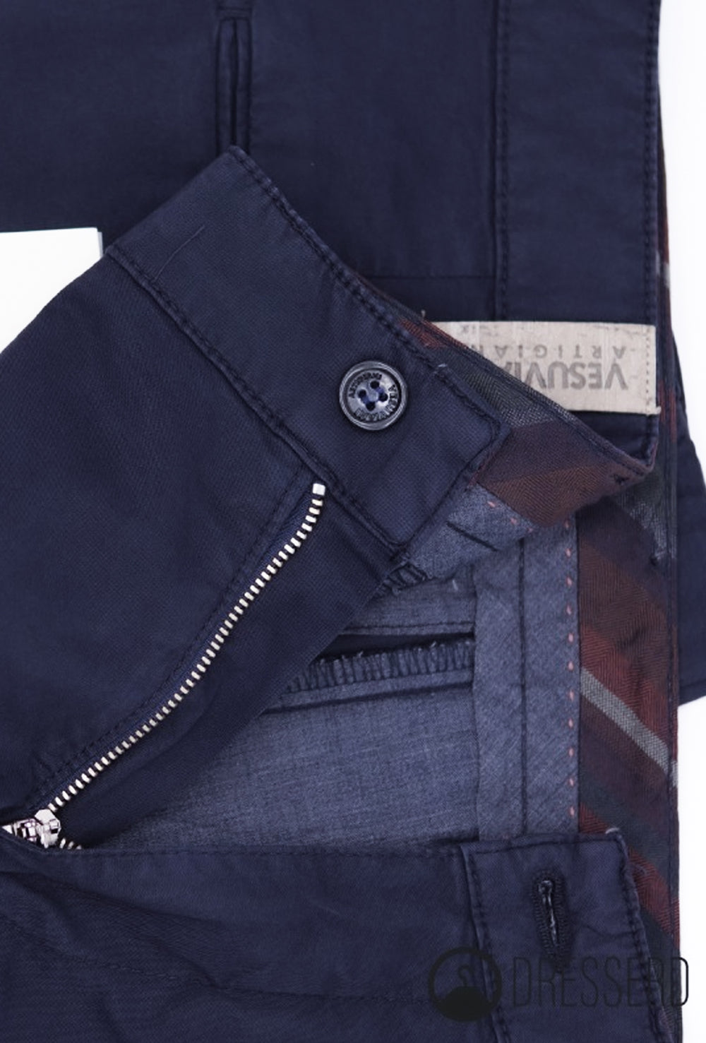 Pantalone Uomo Cotone Leggero Made in Italy Slim Fit Gamba stretta Dresserd - BLU