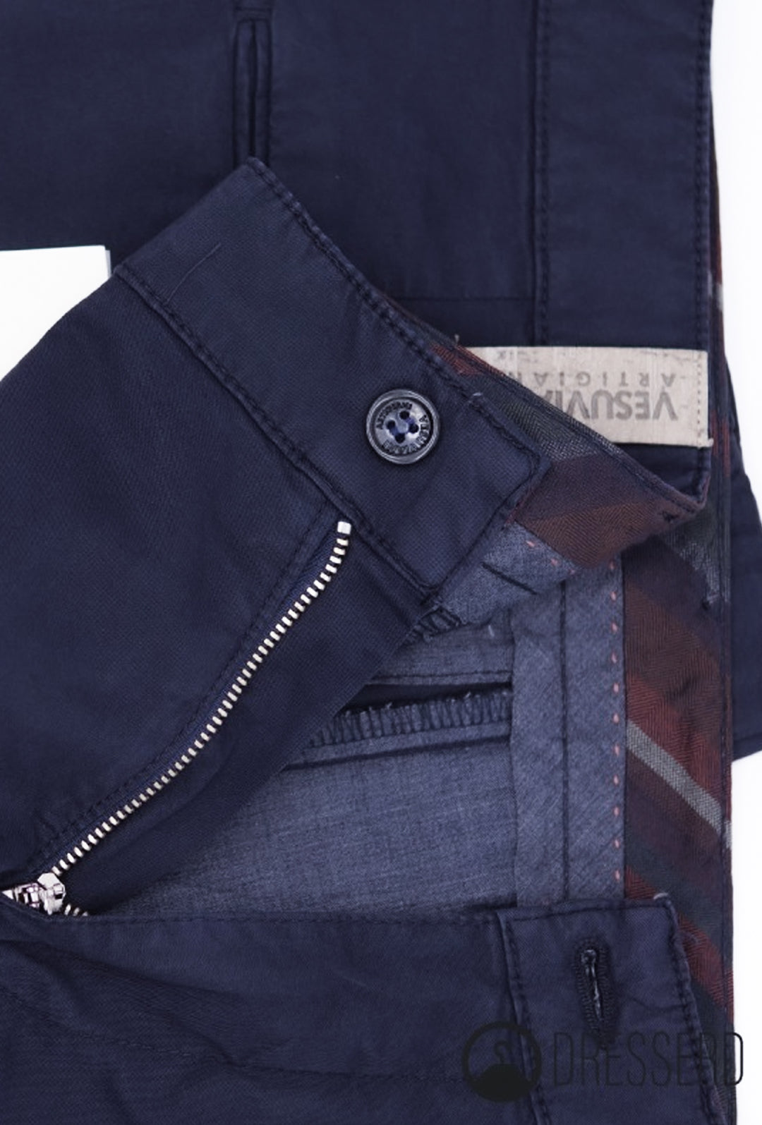 Pantalone Uomo Cotone Leggero Made in Italy Slim Fit Gamba stretta Dresserd - BLU
