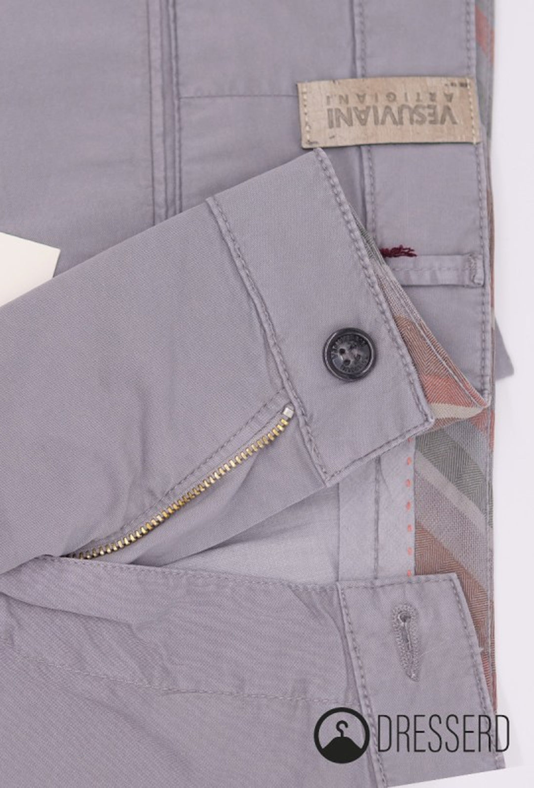 Pantalone Uomo Cotone Leggero Made in Italy Slim Fit Gamba stretta Dresserd -  GRIGIO
