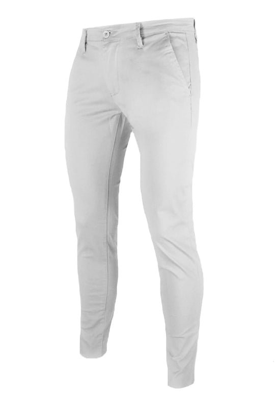 Pantalone Uomo Cotone Leggero Made in Italy Slim Fit Gamba stretta Dresserd -  GRIGIO PERLA