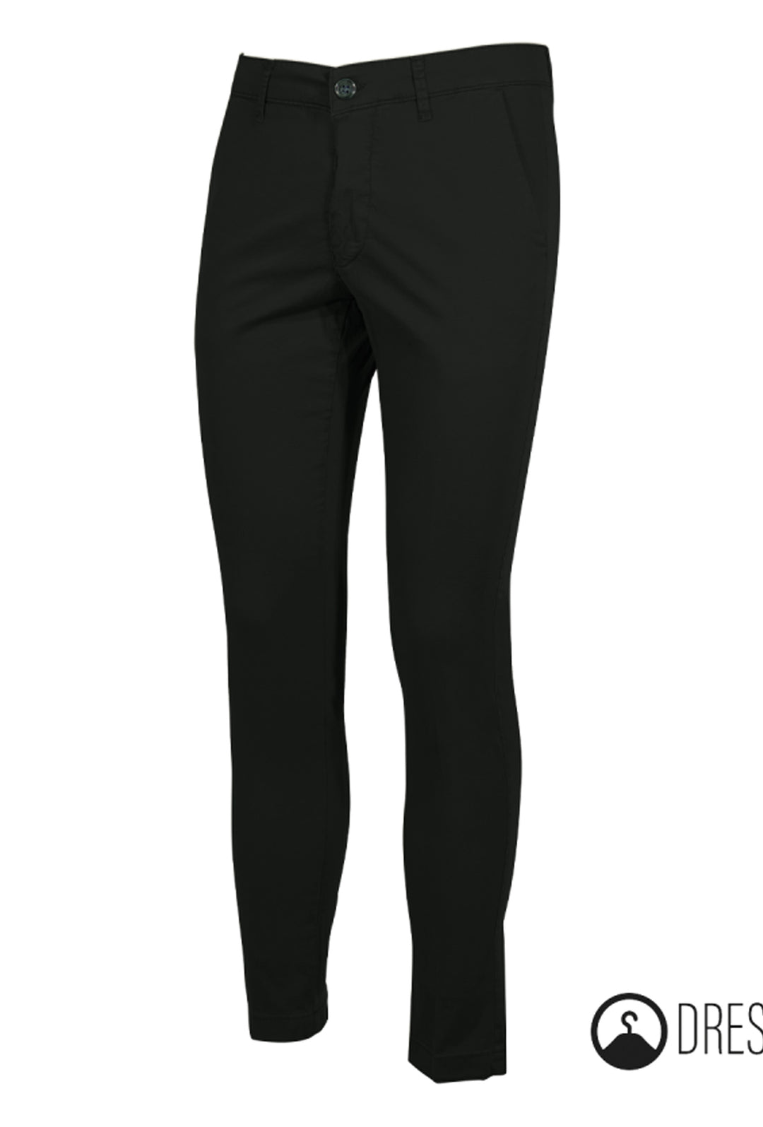 Pantalone Uomo Cotone Leggero Made in Italy Slim Fit Gamba stretta Dresserd - NERO